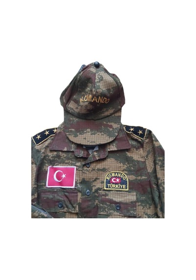 Şeker Çocuk Çocuk Asker Kamuflajı Koyu Yeşil 4 Yaş Koyu Yeşil - 246689305 Koyu Yeşil
