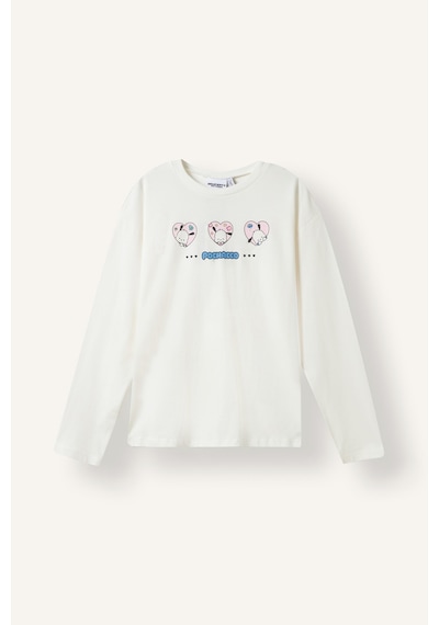 Defacto Pochacco Baskılı Uzun Kollu 2li Pijama Takımı Kız Çocuk I5385a826auer105 Ekru-er105