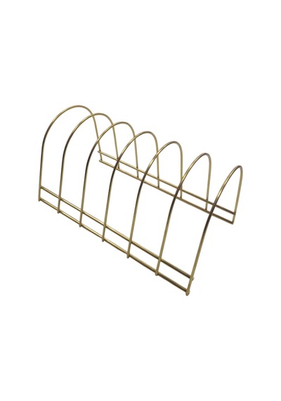 6 Bölmeli Lüx Gold Oval Tabaklık Metal Sarı Diğer