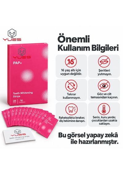 Yues Pap+ Diş Beyazlatma Bandı 28 Şerit 14 Uygulama