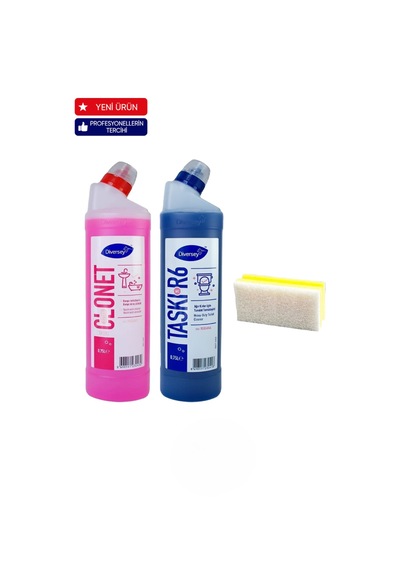 Banyo Ve Tuvalet Temizleyici 750 Ml 1'er Adet + Hassas Temizlik Süngeri 1 Adet 160gr