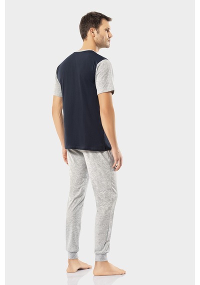 Erdem Lacivert Erkek Yazlık Pijama Takımı 2023-04 Lacivert