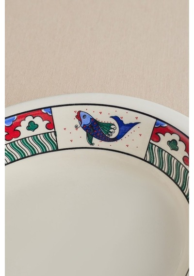 Karaca x Ömür Akkor İznik Balık Fırın Kabı 22 cm