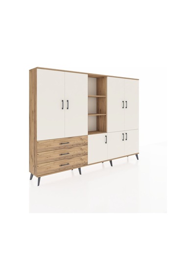 Arges Dolap 11 Raflı 3 Çekmeceli 7 Kapaklı 220x30x163 Çam-aytaşı/ Çam-aytaşı/çam Arges Dolap 11 Raflı 3 Çekmeceli 7 Kapaklı 220x30x163 Çam-aytaşı/ Çam-aytaşı/çam
