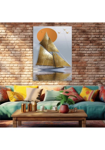 Gerçek Cama Baskı Sanat Temalı Tekli Cam Tablo 294 S256