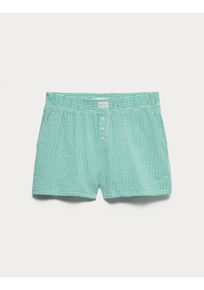 Marks & Spencer Pötikareli Pijama Şortu Yeşil