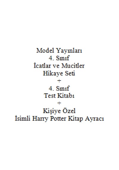4. Sınıf Hikaye Kitabı Seti Model Yayınları İcatlar ve Mucitler + 4. Sınıf Test Kitabı + Kişiye Özel İsimli Harry Potter Kitap Ayracı