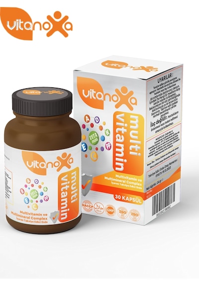 Vitanoxa Multivitamin Ve Multinineral Complex Içeren Takviye Edici Gıda 30 Kapsül