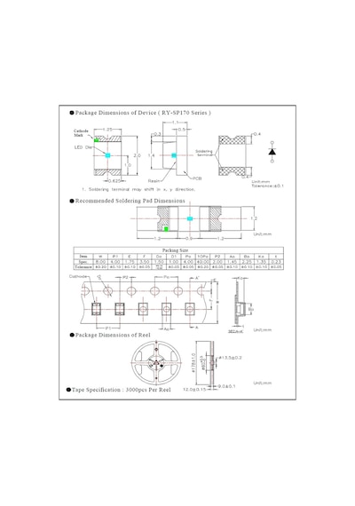 0805 Otomotiv Yeşil Led