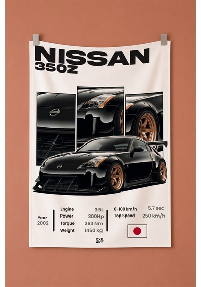 Nissan 350z Dekoratif Duvar Örtüsü Duvar Halısı Reaste