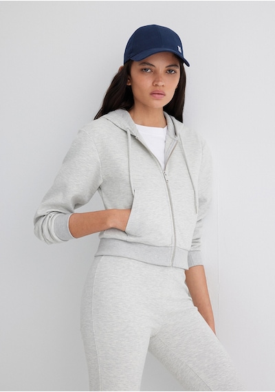 Mavi - Kapüşonlu Gri İnterlok Sweatshirt 1s10424-88467 Gri