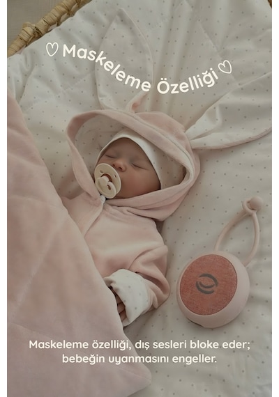 Beyaz Gürültü Cihazı | 33 Sesli, Pışpışlı ve Ninnili Radyasyon İçermeyen Bebek Uyku Arkadaşı