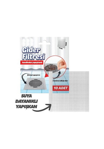 Banyo,mutfak Gider Filtresi Gider Süzgeci 10 Adet