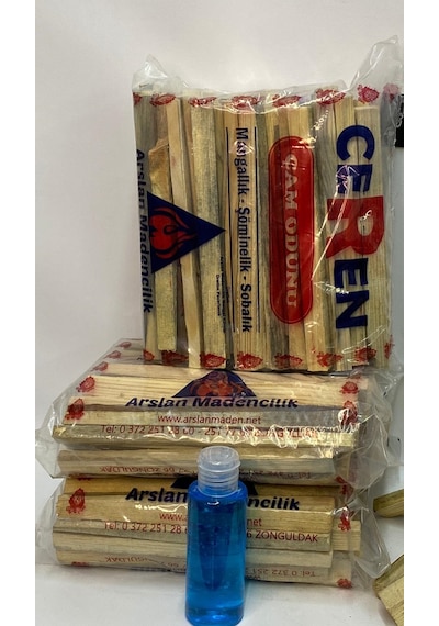Tutuşturmalık Mangal.Şömine. Semaver Çam Odunu 3Lü Paket Jel Hedi