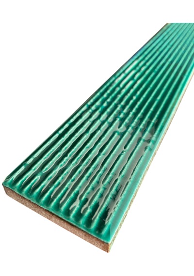 Armada Çini 5x40 Flat Çizgili Yeşil Çini Seramik