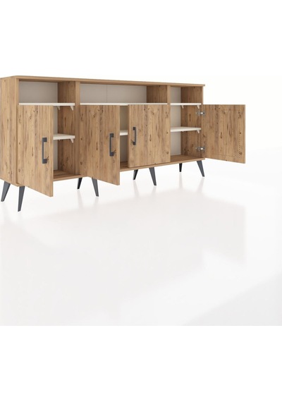 Arges Konsol 6 Raflı 4 Kapaklı 176x30x83 Çam-çam/aytaşı Çam/aytaşı Arges Konsol 6 Raflı 4 Kapaklı 176x30x83 Çam-çam/aytaşı Çam/aytaşı
