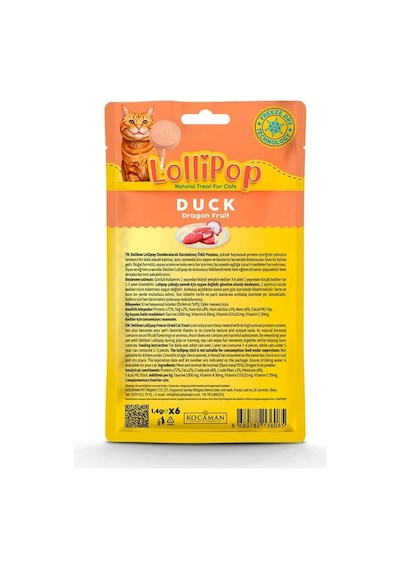 Delibon Lolipop Ördekli Kedi Ödül Maması 6'lı