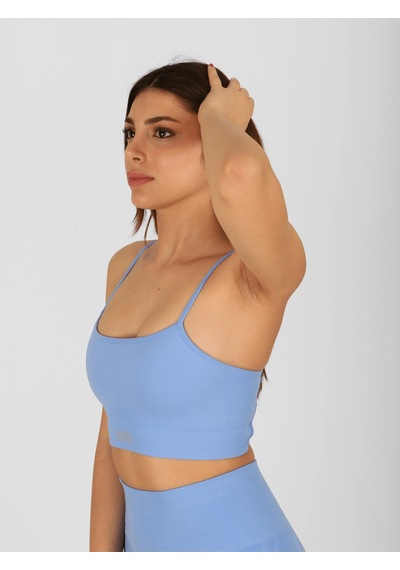 Nature The Brand Ntb Sırt Dekolteli Seamless Sporcu Sütyeni, Bra,fitness, Yoga, Pilates, Antrenman, Spor Bra Bebe Mavisi