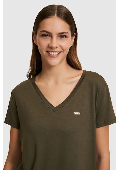 U.S. Polo Assn. U.s. Polo Assn. Kadın Koyu Haki Tişört Basic 50323448-vr111