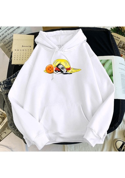Anime Sembol Kapşonlu Sweatshirt 001