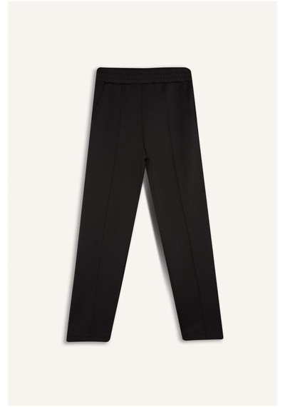 DeFacto Regular Fit Cepli Pensli Skuba Dalgıç Kumaş Esnek Belli Pantolon D9029AX24WNBK34