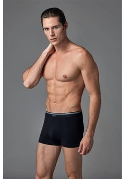 Eros Compact 11507 2 Li Erkek Boxer 008 Kutulu Siyah-Beyaz (553767908)