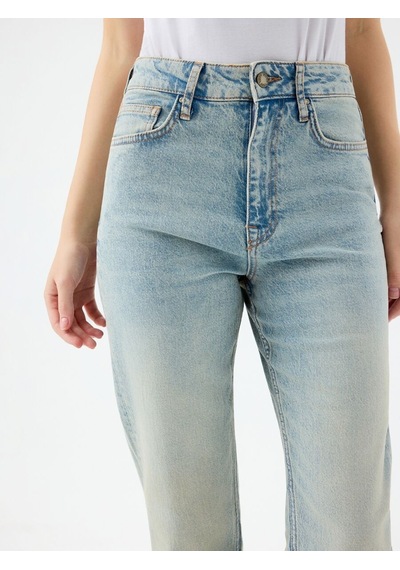 Comfort Straight Regular Fit Kadın Pantolon Denim