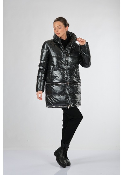 Rugu Siyah Kadın Mont Tr8208 S 001