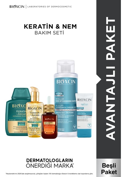 5 Li Premium Bakım Seti Keratin Argan + Hydra + Hyaluronik Serum