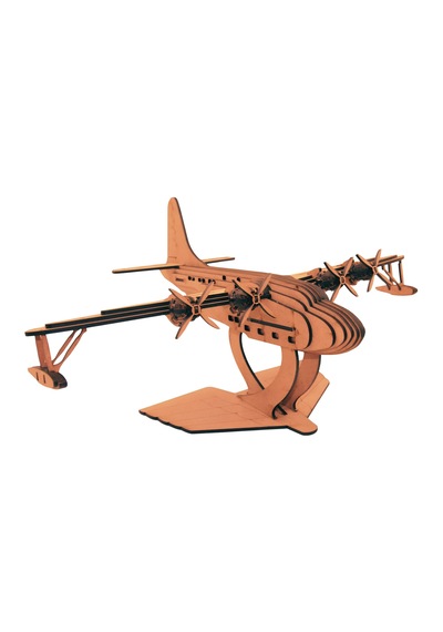 Vintage Hidroplan 3d Ahşap Maket 218 Parça Lazer Kesim Mdf Kolay Montaj Koleksiyonluk Uçak Maketi