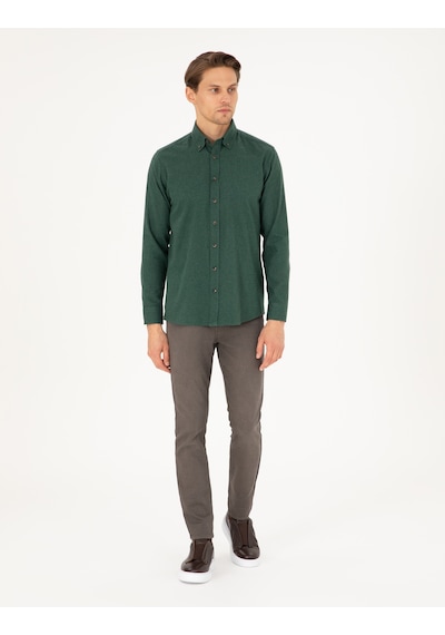 Pierre Cardin Erkek Yeşil Gömlek Desenli 50292106-vr054 Yeşil