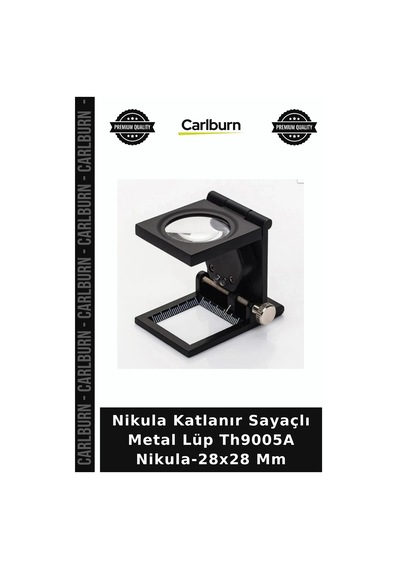 Nikula Katlanır Sayaçlı Metal Lüp Th9005a Nikula-28x28 Mm Baskı İnceleme Cep Büyüteci Ledli Büyüteç