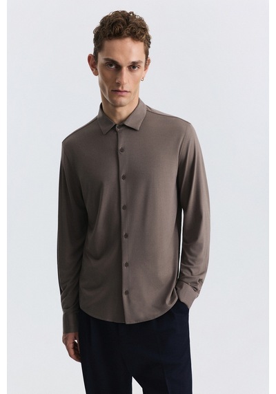 Antioch Comfort Slim Gömlek Vizon
