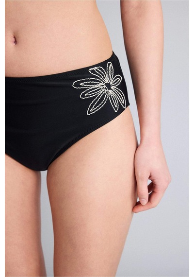 Defacto Regular Fıt Nakışlı Bikini Alt E3286ax26smbk81 Siyah-bk81
