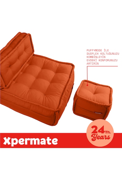 Xpermate Duoflex Sırtlı Minder İskandinav 80x80x30 Kiremit