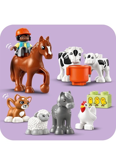 Lego 10416 Duplo Çiftlikte Hayvanların Bakımı 10416 - 2 Yaş & Üzeri Çocuklar İçin Eğitici Oyuncak Yapım Seti 74 Parça