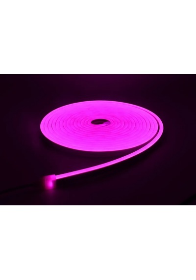 Neon Led Şerit 5metre Pembe Led Zincir Bandı Hortum Esnek Dekoratif Aydınlatma Işık 12v 10w