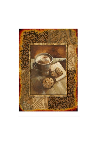 Bedeko Kahve Ve Kurabiye Tasarım Ahşap Tablo 25 Cm X 35 Cm