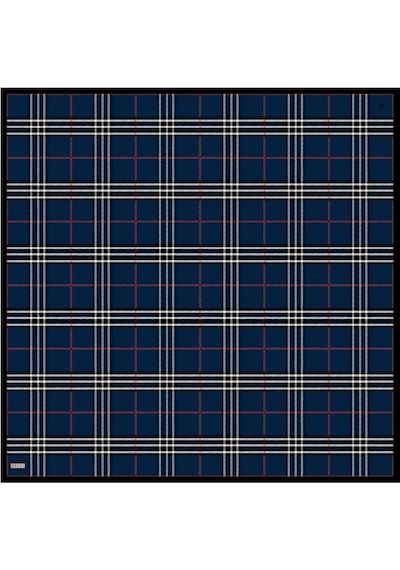 BELLİ Saf İpek Eşarp 4122d Twill İpek -3752 - 90 X 90 / Lacivert Lacivert