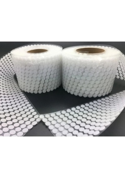 100 Adet Arkası Yapışkanlı 10Mm Yuvarlak Cırt Cırtlı Bant Cırt (328730423)