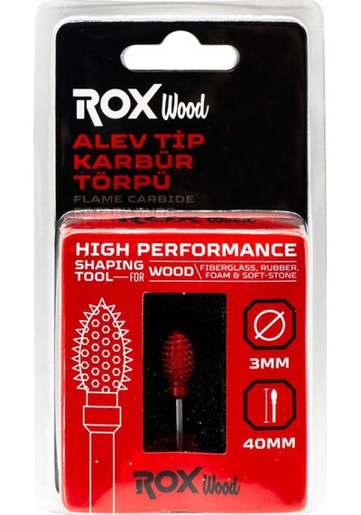 Rox Wood 0279 Karbür Alev Tip Ahşap Şekillendirme Törpü