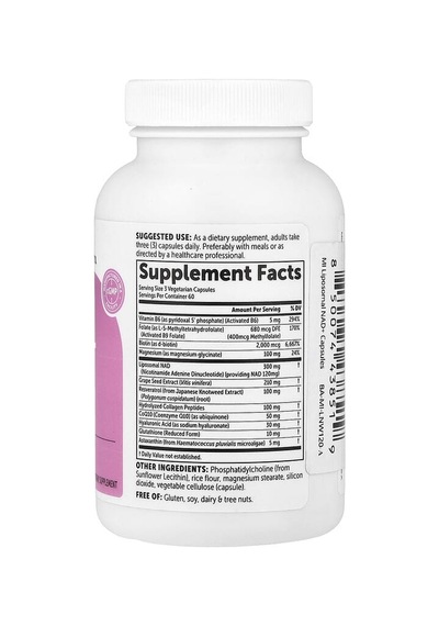 Micro Ingredients, Liposomal Nad+ For Women, 180 Vegetarian Capsules