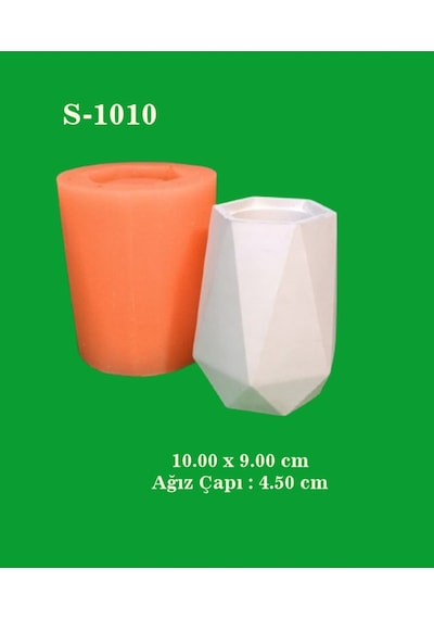 Şekilli Uzun Saksı Silikon Kalıp S1010