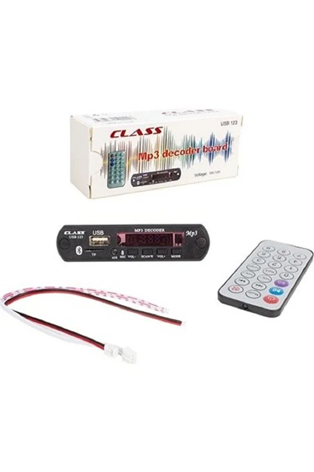 Yeni 2026 Bluetoothlu Araç Oto Teyp Aux Usb Sd Mikrofonlu Dönüştürücü Çevirici Mp3 Modülü Board Kart