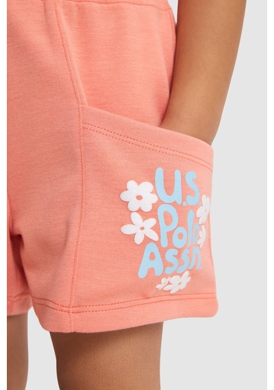 U.s. Polo Assn. Kız Çocuk Mercan Şort Örme 50325681-vr204 Coral