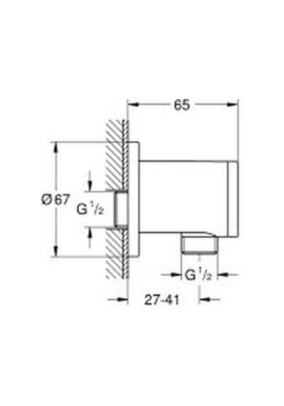 Grohe Relexa Duş Çıkış Dirseği - 28671001 Bronz