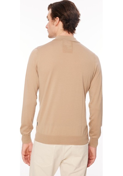 At.p.co Polo Yaka Slim Fit Açık Kahve Erkek Kazak A274a08emp- Açık Kahverengi