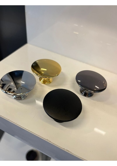 Metal Mantar Düğme Kulp Altın Dolap Kapak Modern Çekmece Tv Ünite Mobilya Tek Delikli Gold