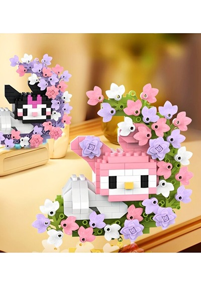 Brıcks My Melody Çiçekli Ay Tasarımlı Dekoratif Yapı Blok Seti