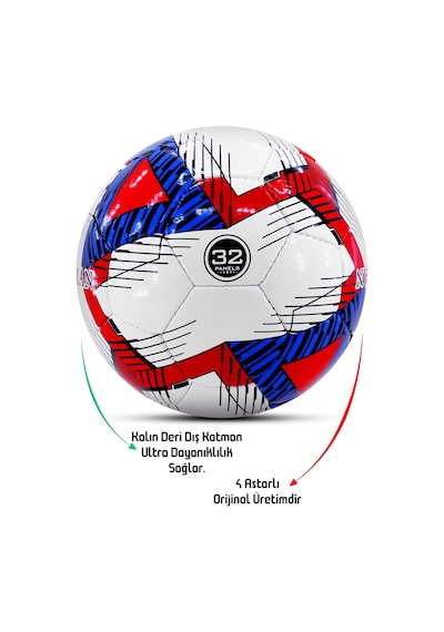 Telvesse Futbol Topu Pompalı Set Profesyonel El Dikişli Dayanıklı Sert Zemin Halı Saha Topu 701 No:5 Karışık Renkli